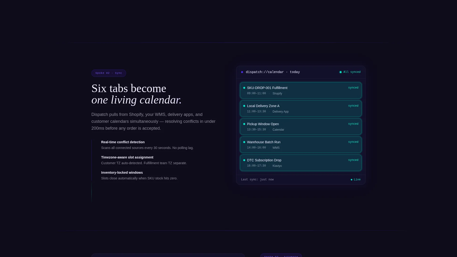 E-Commerce Booking & Scheduling Landing Page Template