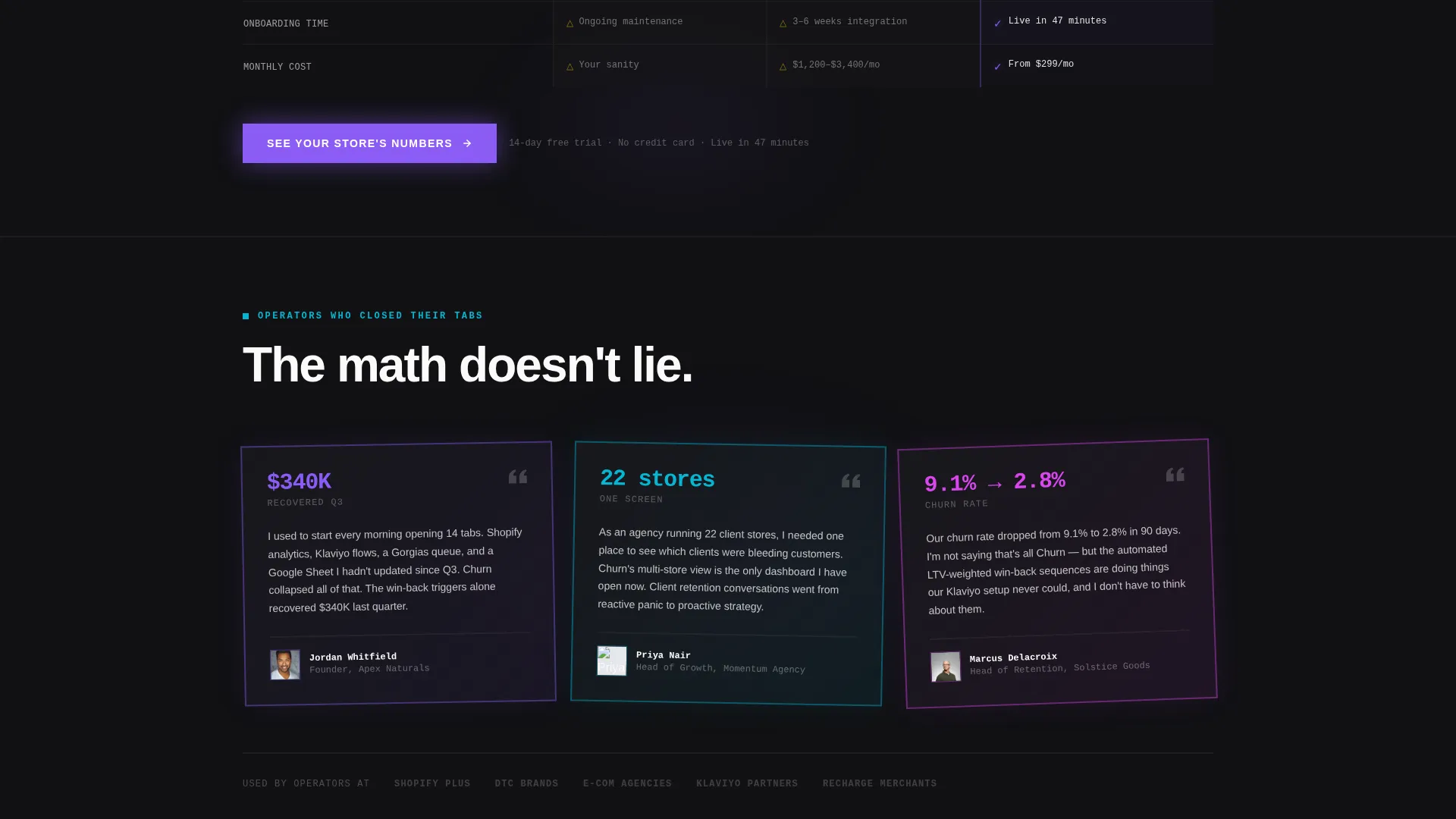 eCommerce Client Management Landing Page Template