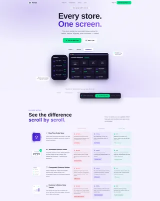 E-Commerce Client Portal Landing Page Template