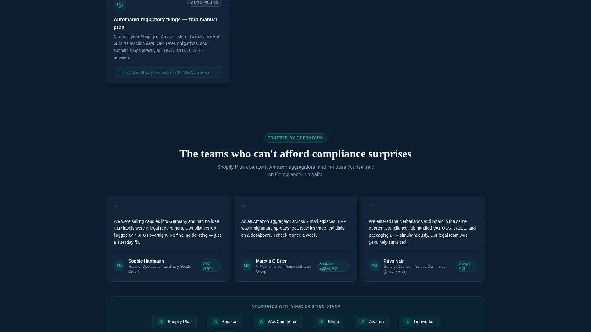 Compliance Landing Page Template