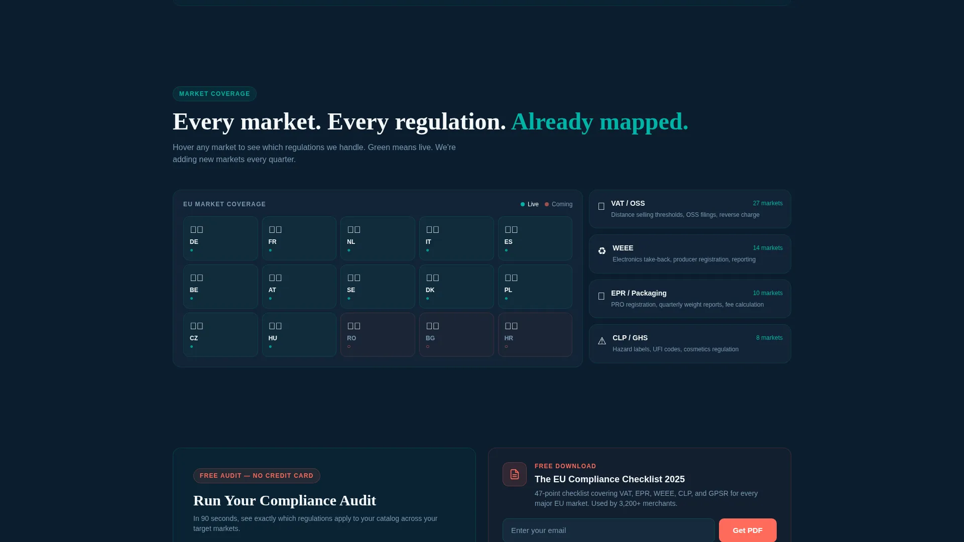 Compliance Landing Page Template