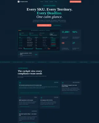 Compliance Landing Page Template