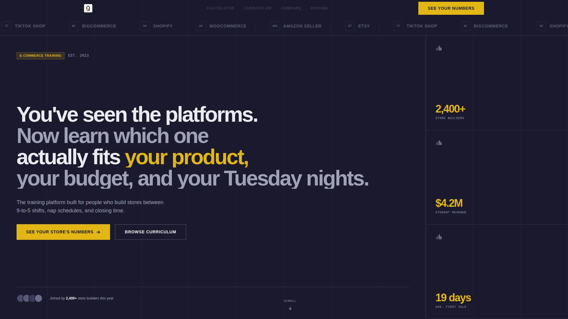 E-Commerce Course Landing Page Template