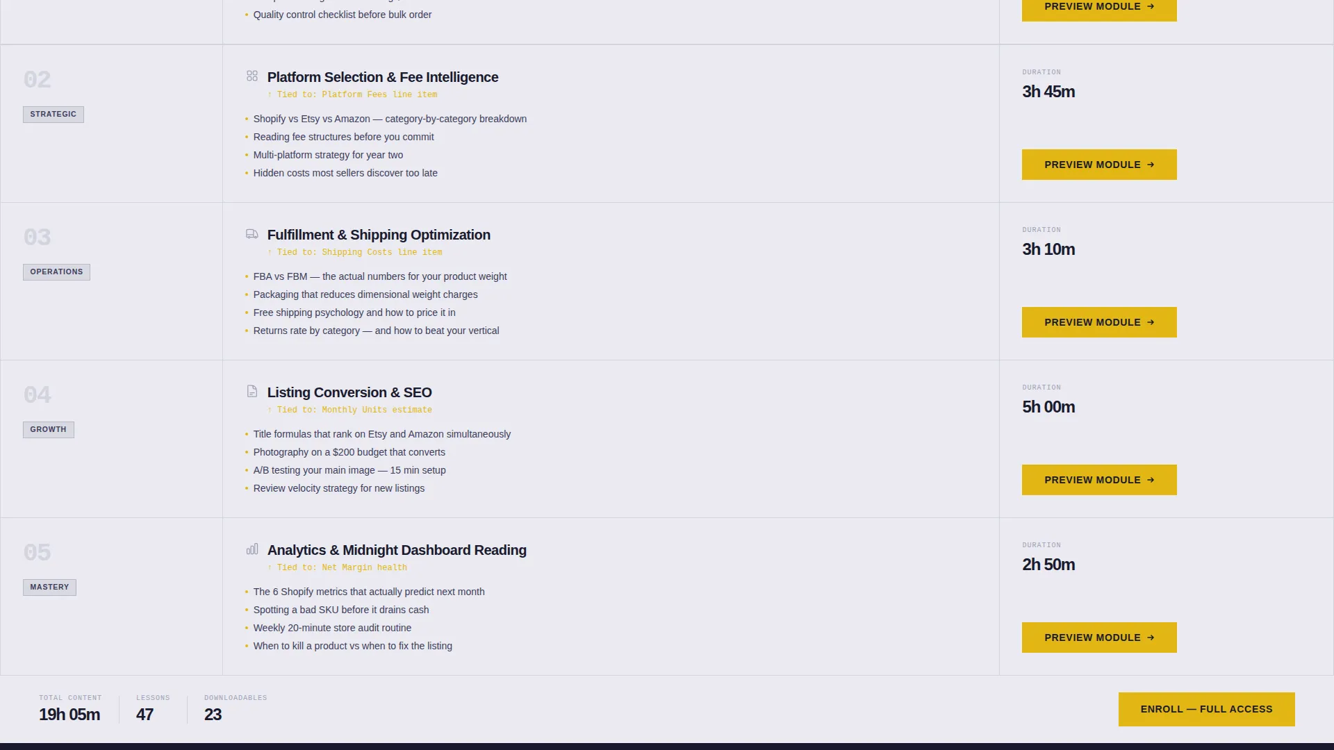 E-Commerce Course Landing Page Template