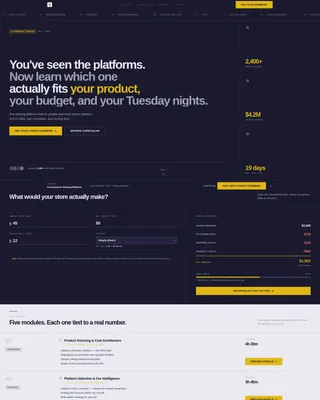 E-Commerce Course Landing Page Template