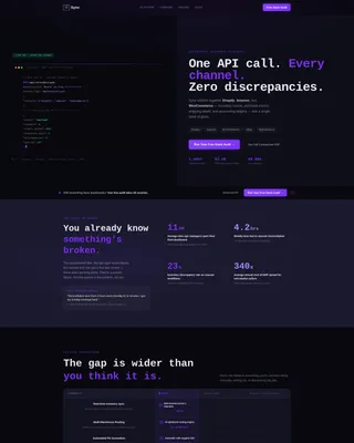 Unified ERP Landing Page Template for Multi-Channel Sellers
