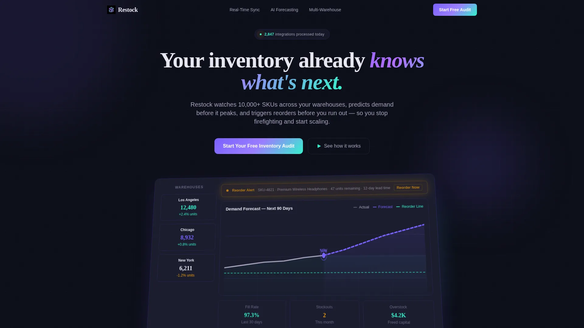 Inventory Management Landing Page Template