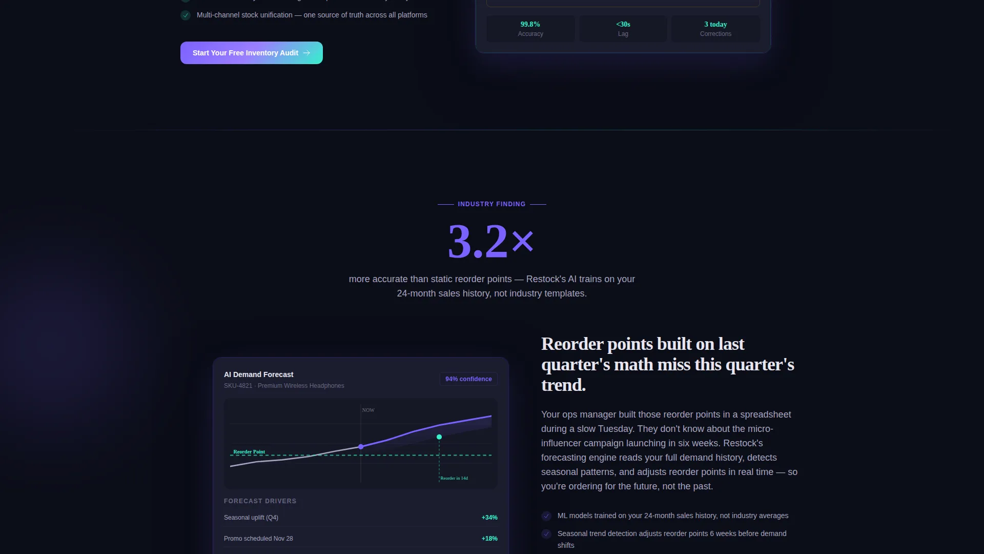 Inventory Management Landing Page Template