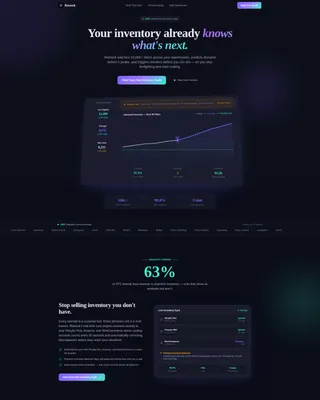 Inventory Management Landing Page Template