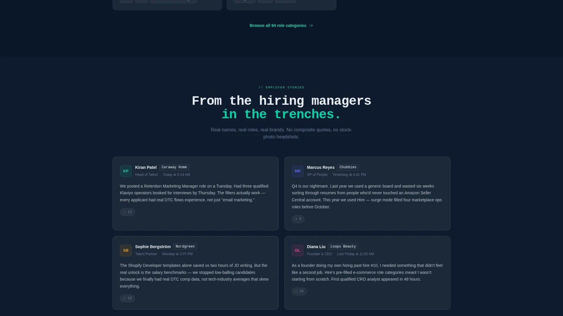 E-Commerce Job Board Landing Page Template