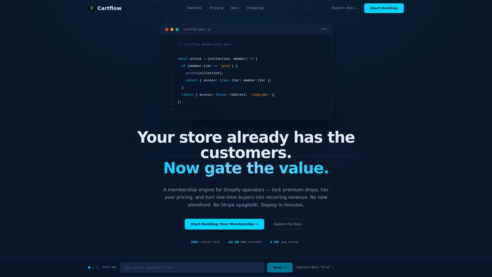 E-Commerce Membership Landing Page Template