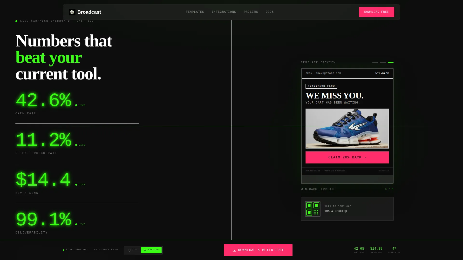 Bold Brutalist eCommerce Newsletter Landing Page