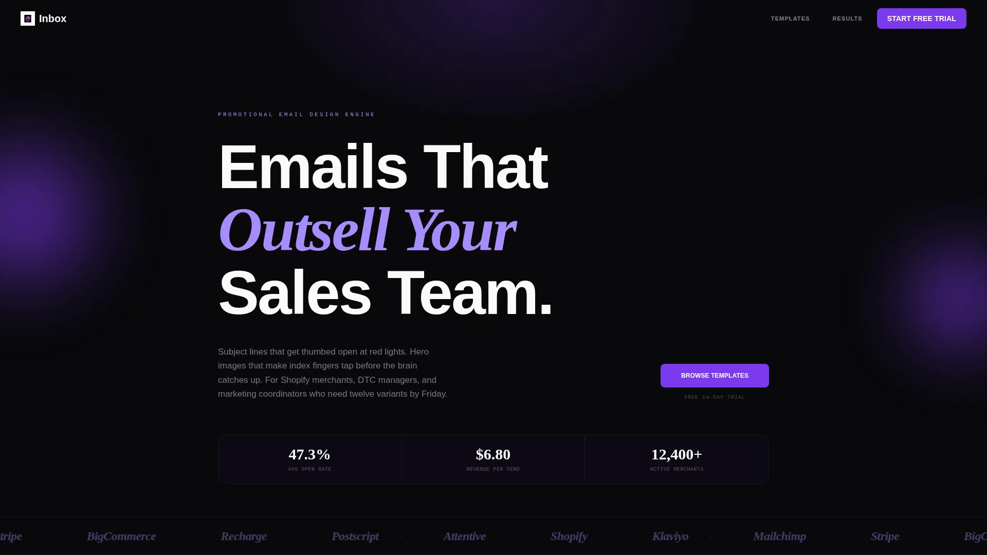 E-Commerce Promotional Email Landing Page Template