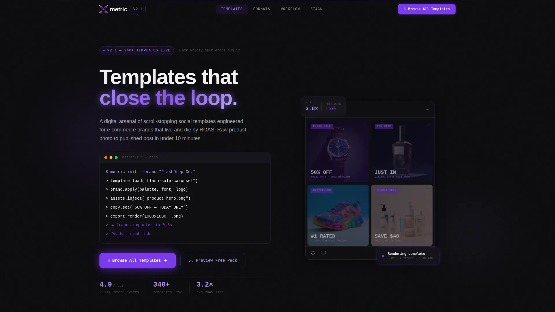 E-Commerce Social Media Template Landing Page