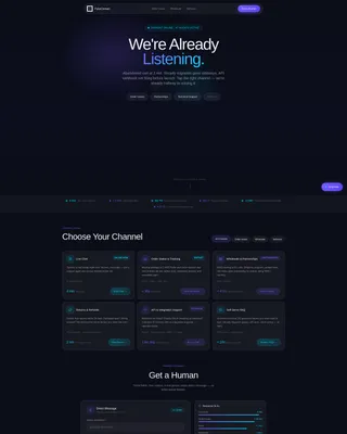 E-Commerce Contact & Customer Support Website Template