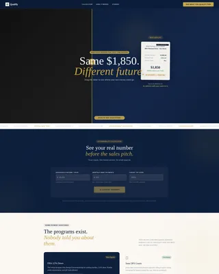 Affordable Housing Real Estate Cost Calculator Website Template