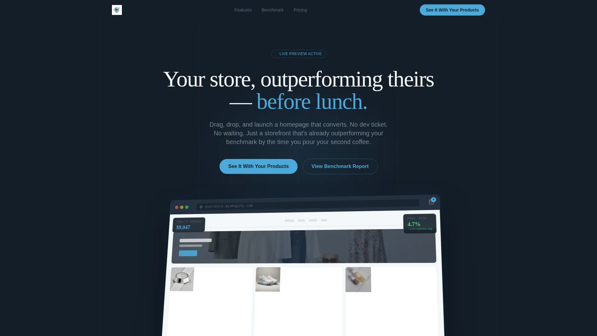 E-Commerce Store Homepage Data-Driven Website Template