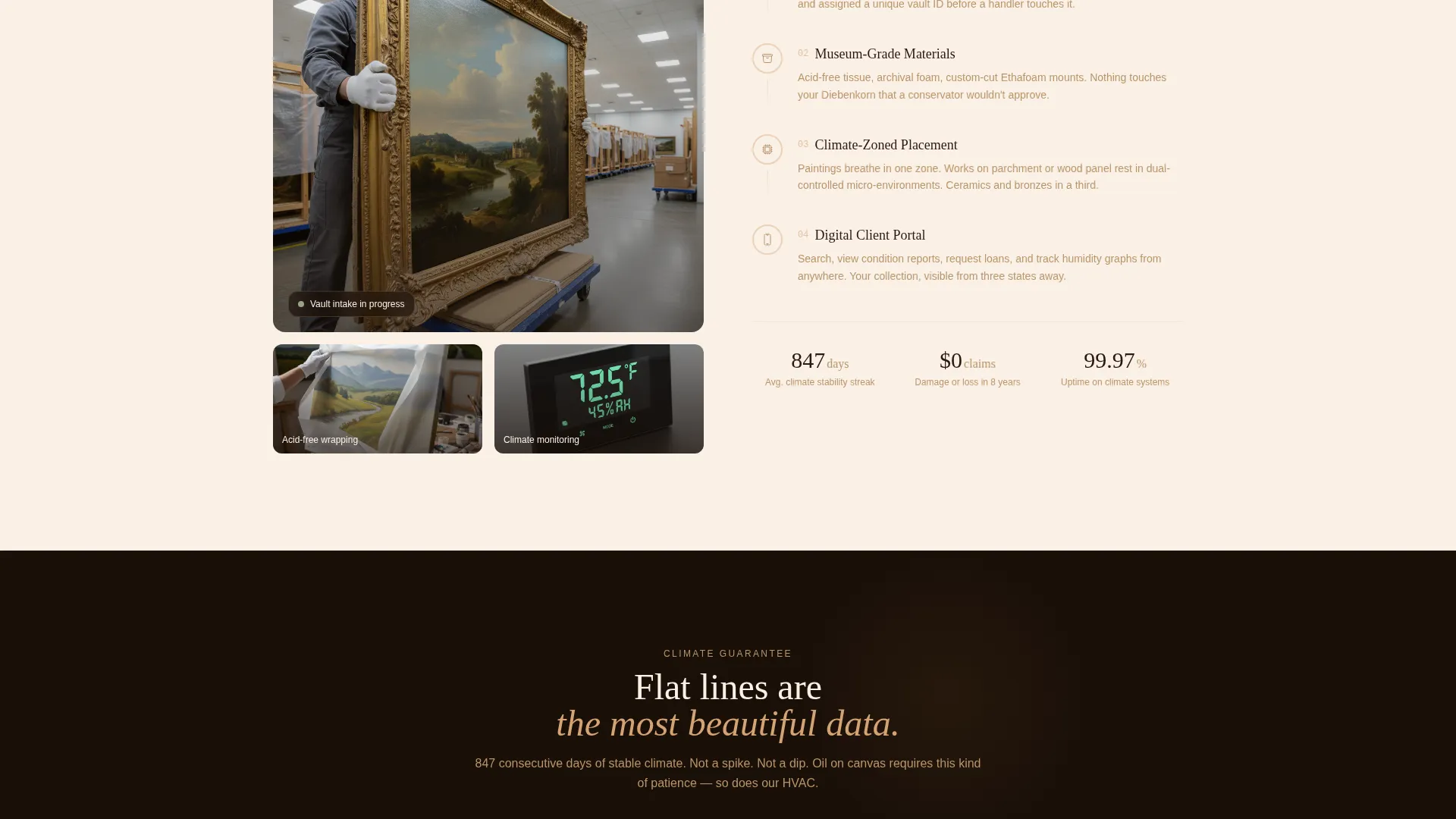 Art & Collectibles Storage Landing Page Template