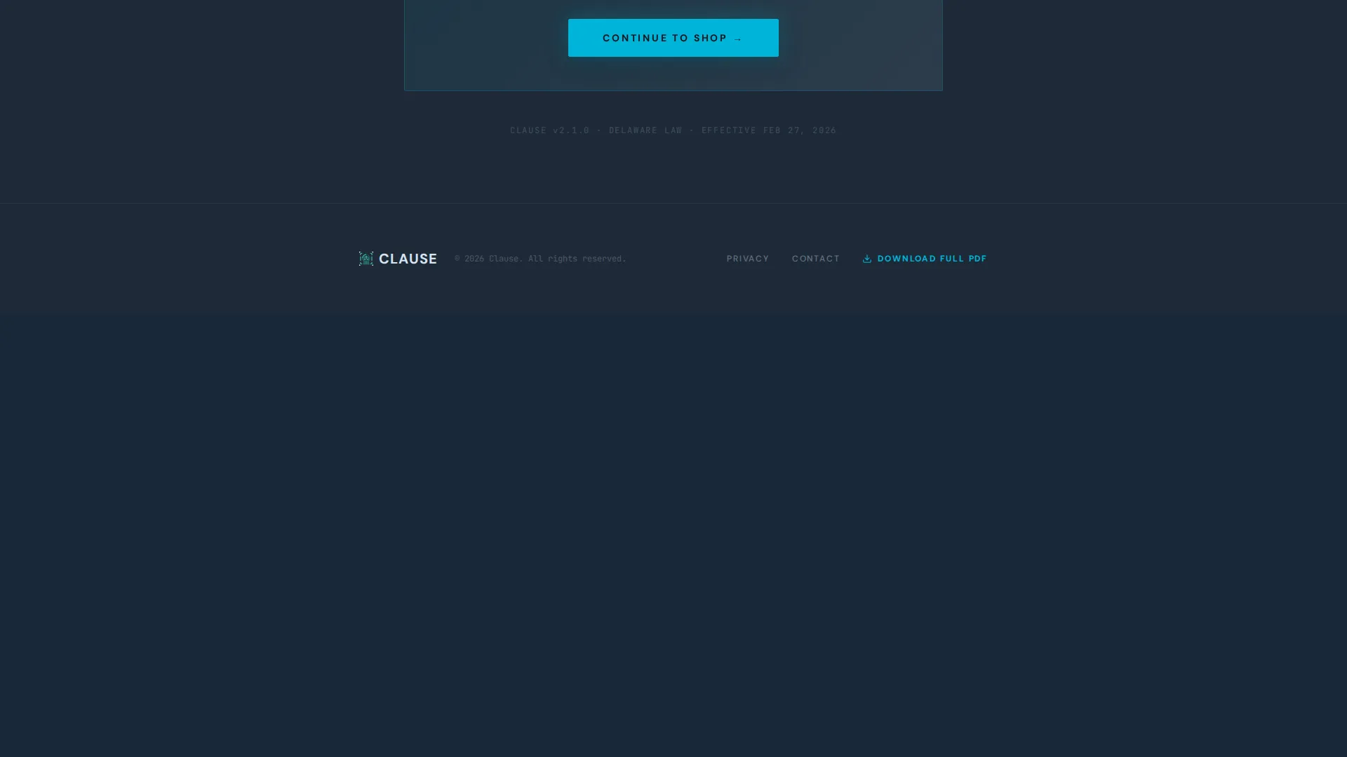 E-Commerce Terms of Service Plain-Language Website Template