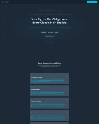 E-Commerce Terms of Service Plain-Language Website Template