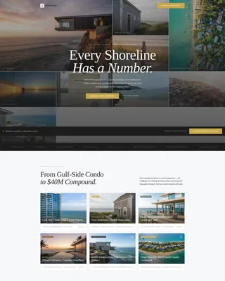 Beachfront Property Real Estate Specialist Booking Website Template