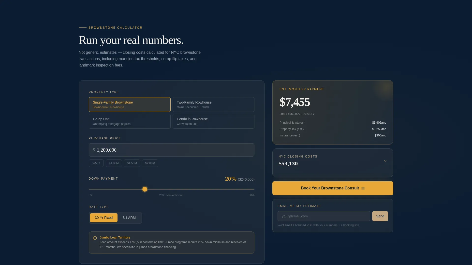 Brownstone & Rowhouse Real Estate Booking Website Template