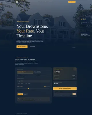Brownstone & Rowhouse Real Estate Booking Website Template