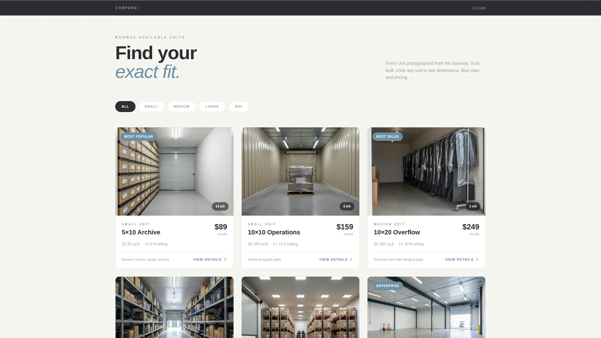 Self-Storage & Mini-Storage Specialist Professional Website Template