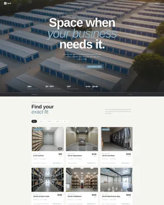 Self-Storage & Mini-Storage Specialist Professional Website Template