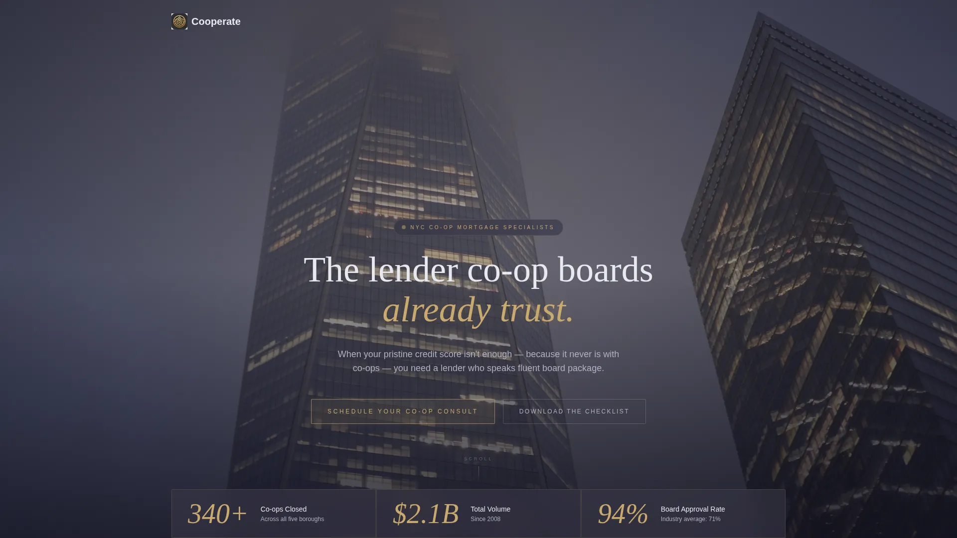 Co-op Mortgage Specialist Landing Page Template