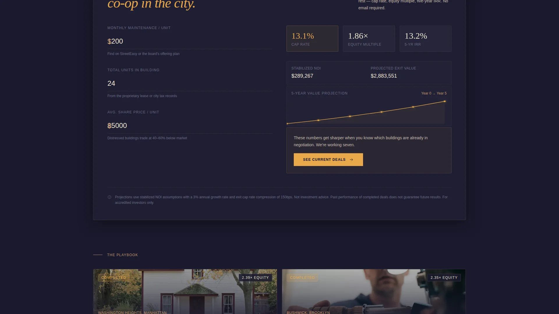 Co-op Real Estate Investor Landing Page Template