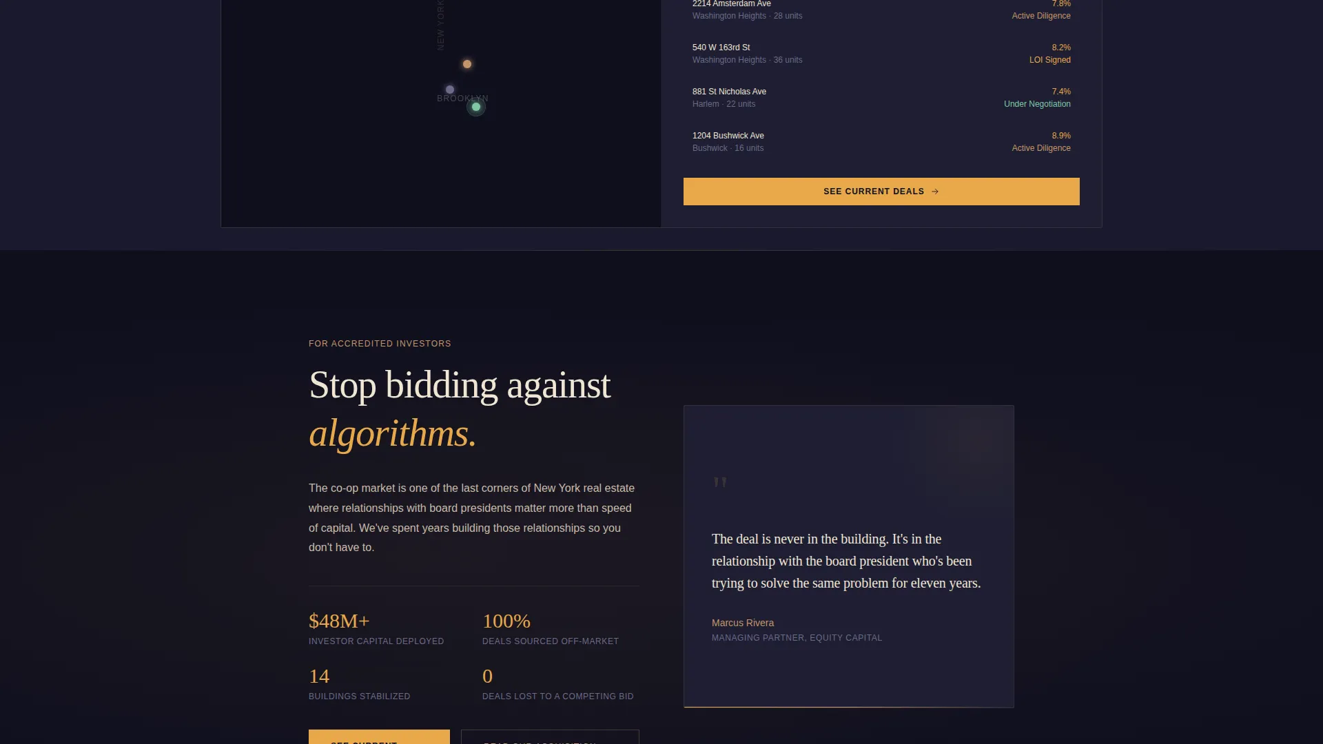 Co-op Real Estate Investor Landing Page Template