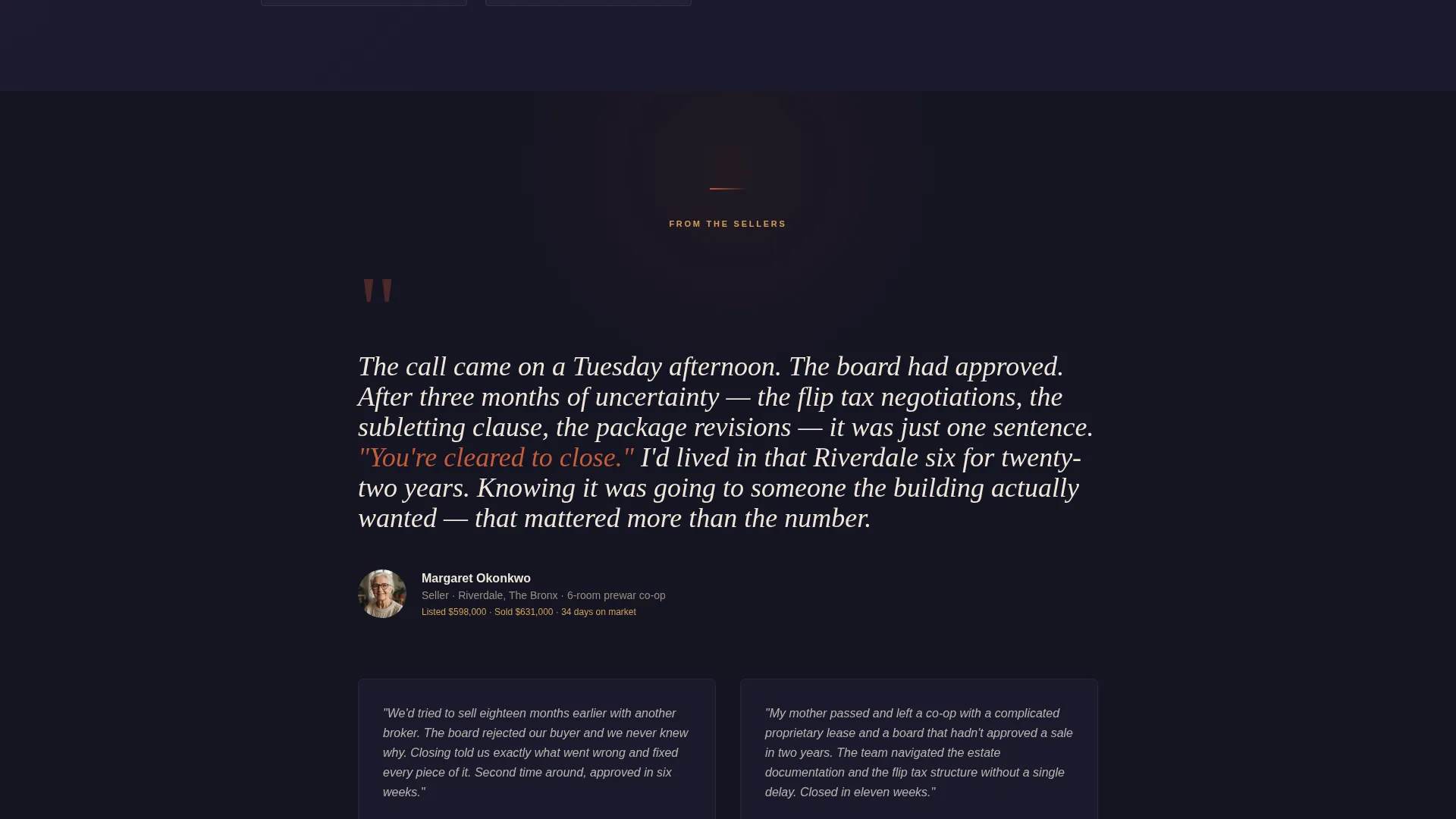 Co-op Seller Agent Landing Page Template