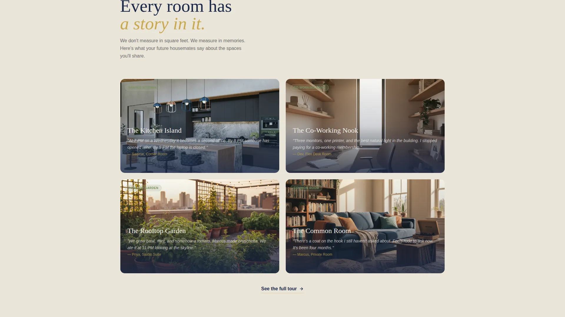 Pastoral Coliving Landing Page Template