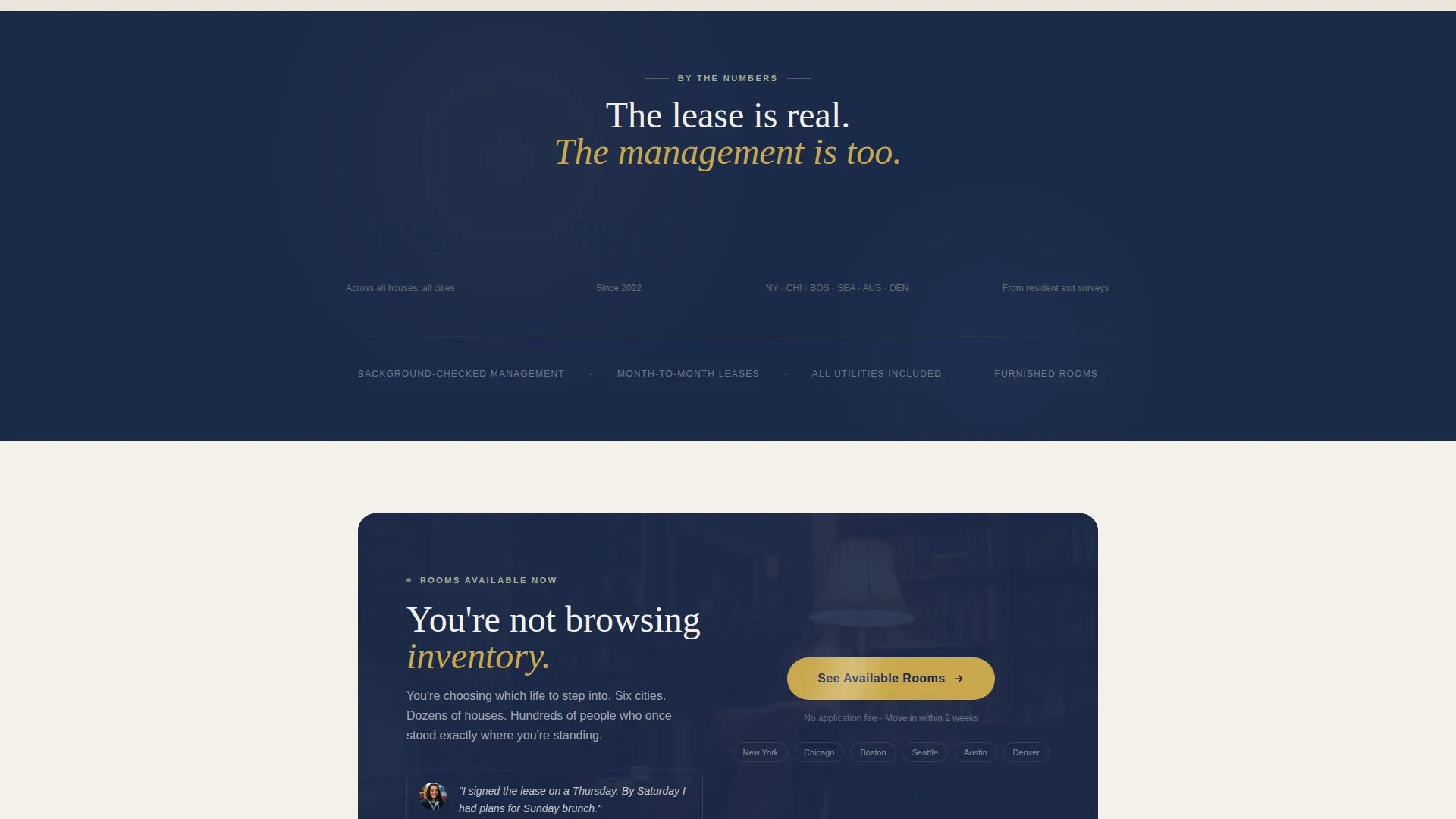 Pastoral Coliving Landing Page Template