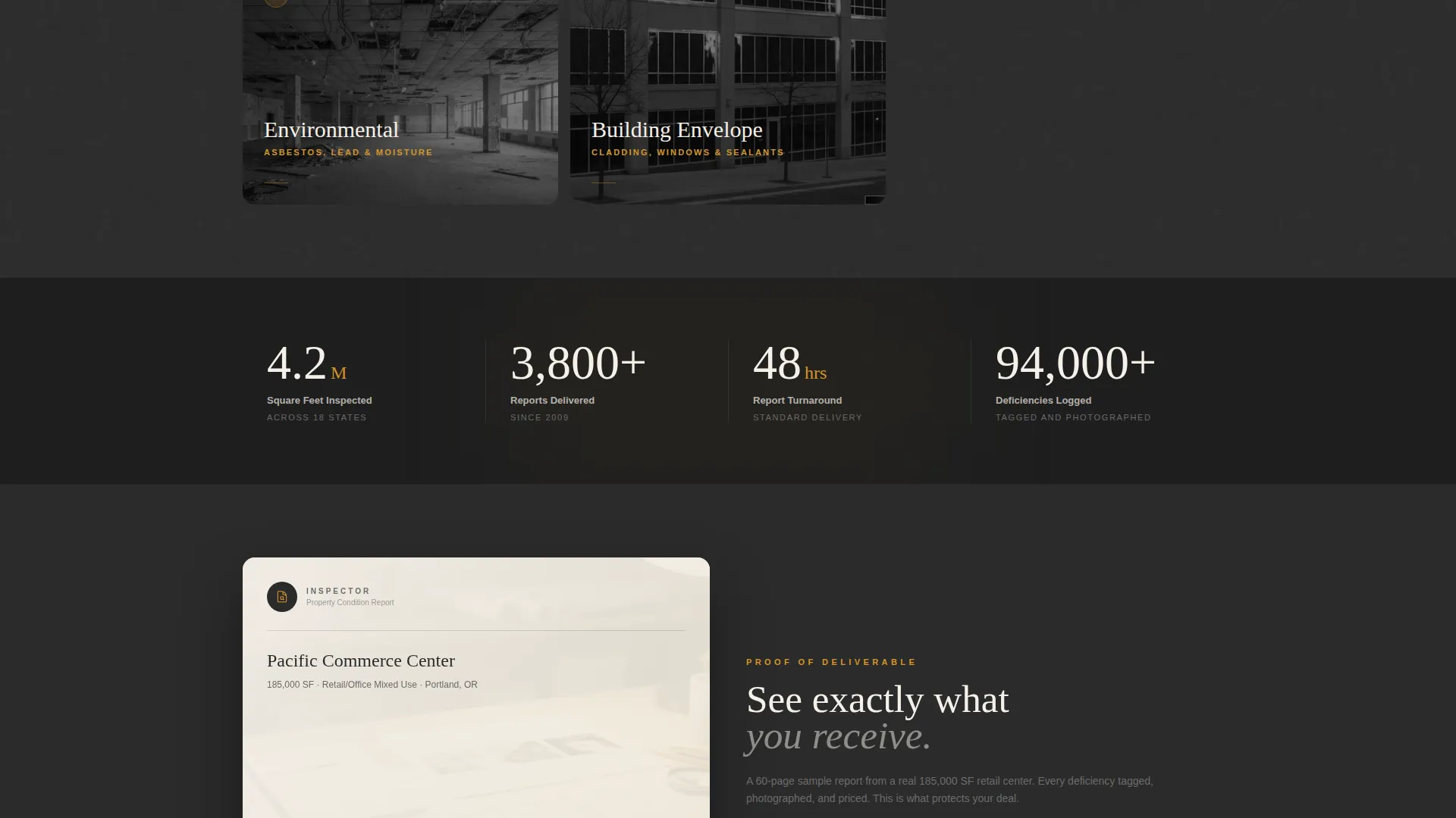 Commercial Building Inspector Landing Page Template