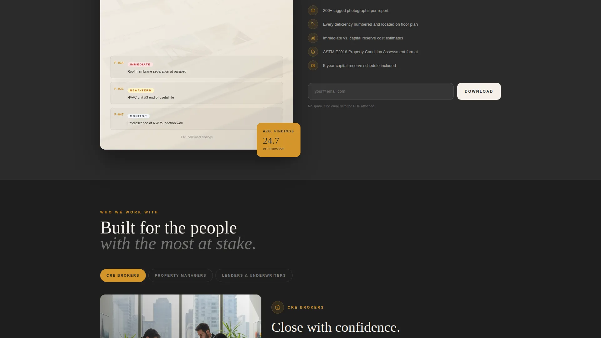 Commercial Building Inspector Landing Page Template