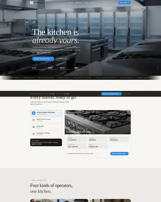 Commercial Kitchen Rental Landing Page Template