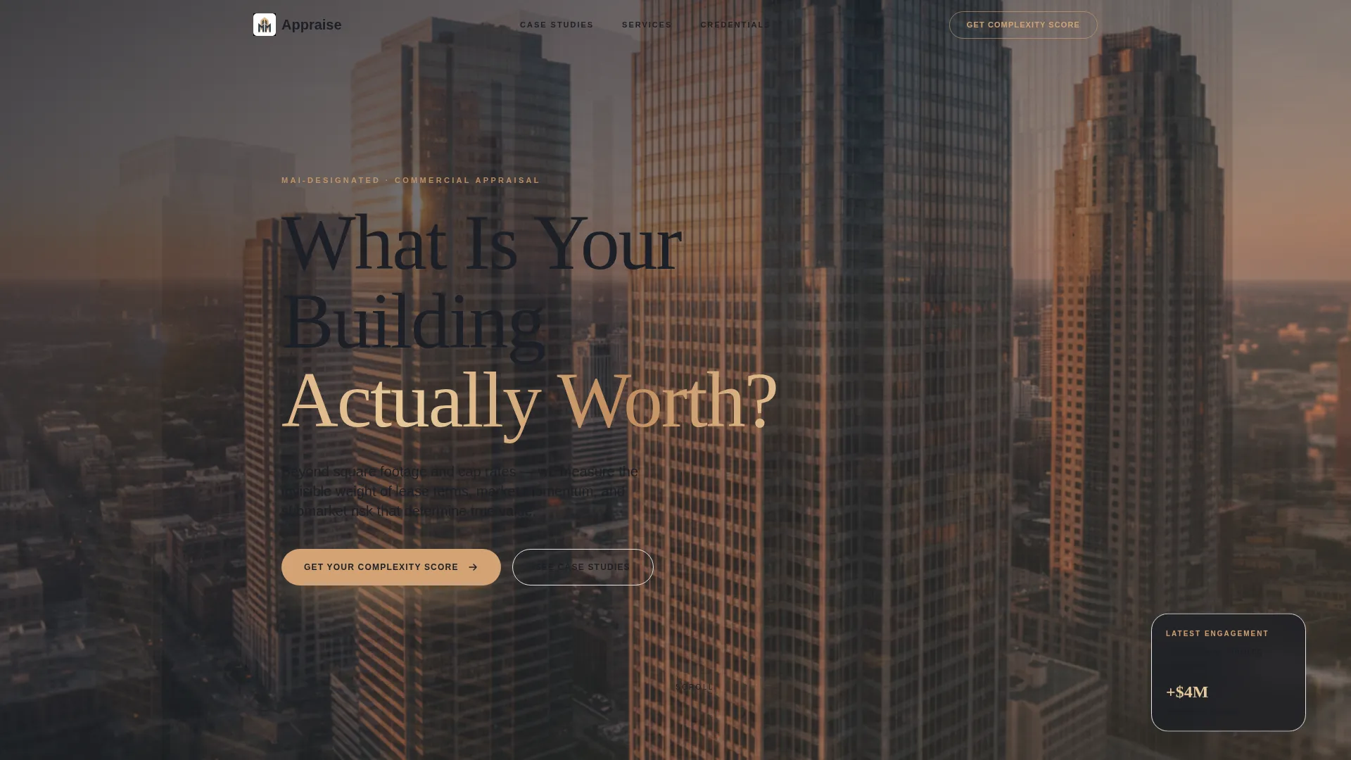 Commercial Office Appraisal Landing Page Template