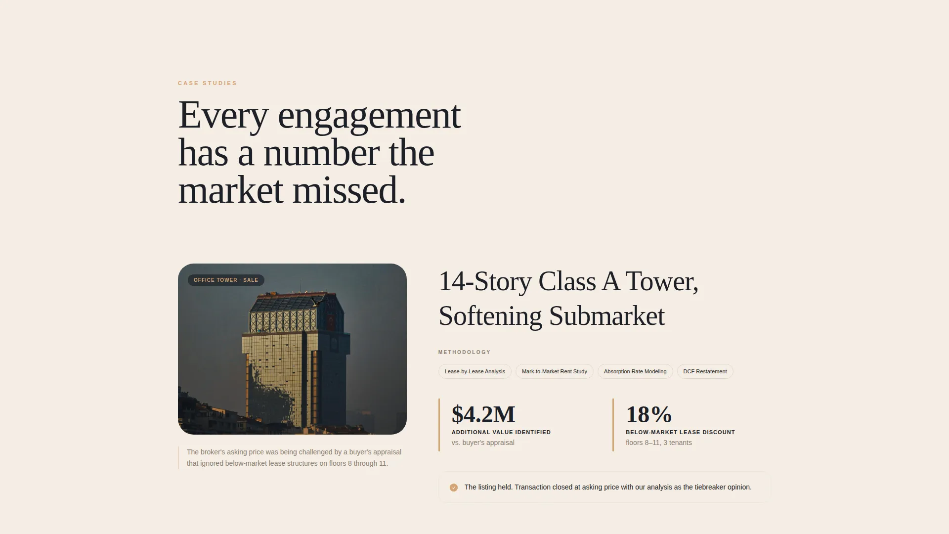 Commercial Office Appraisal Landing Page Template