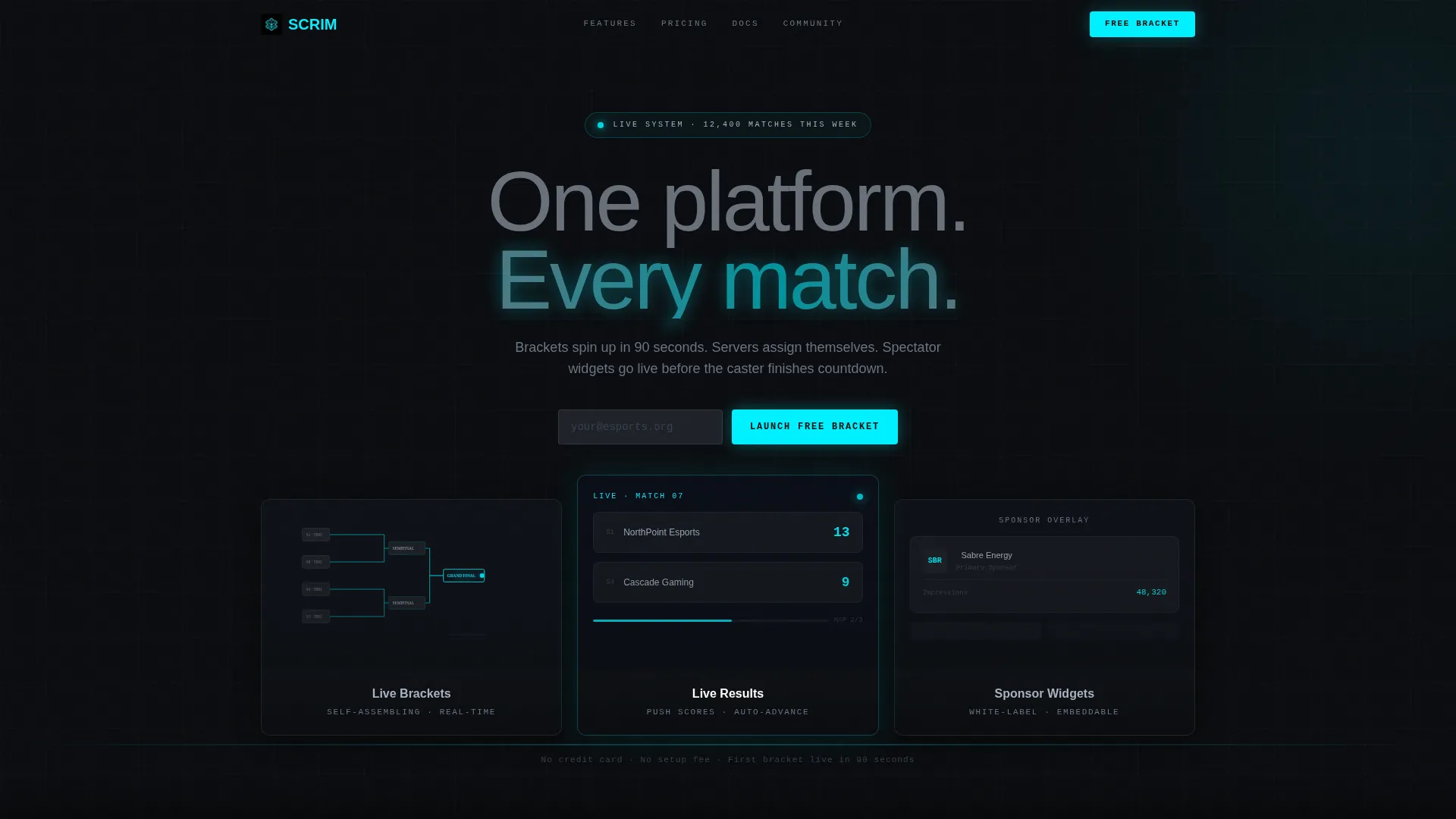 Competitive Gaming Landing Page Template