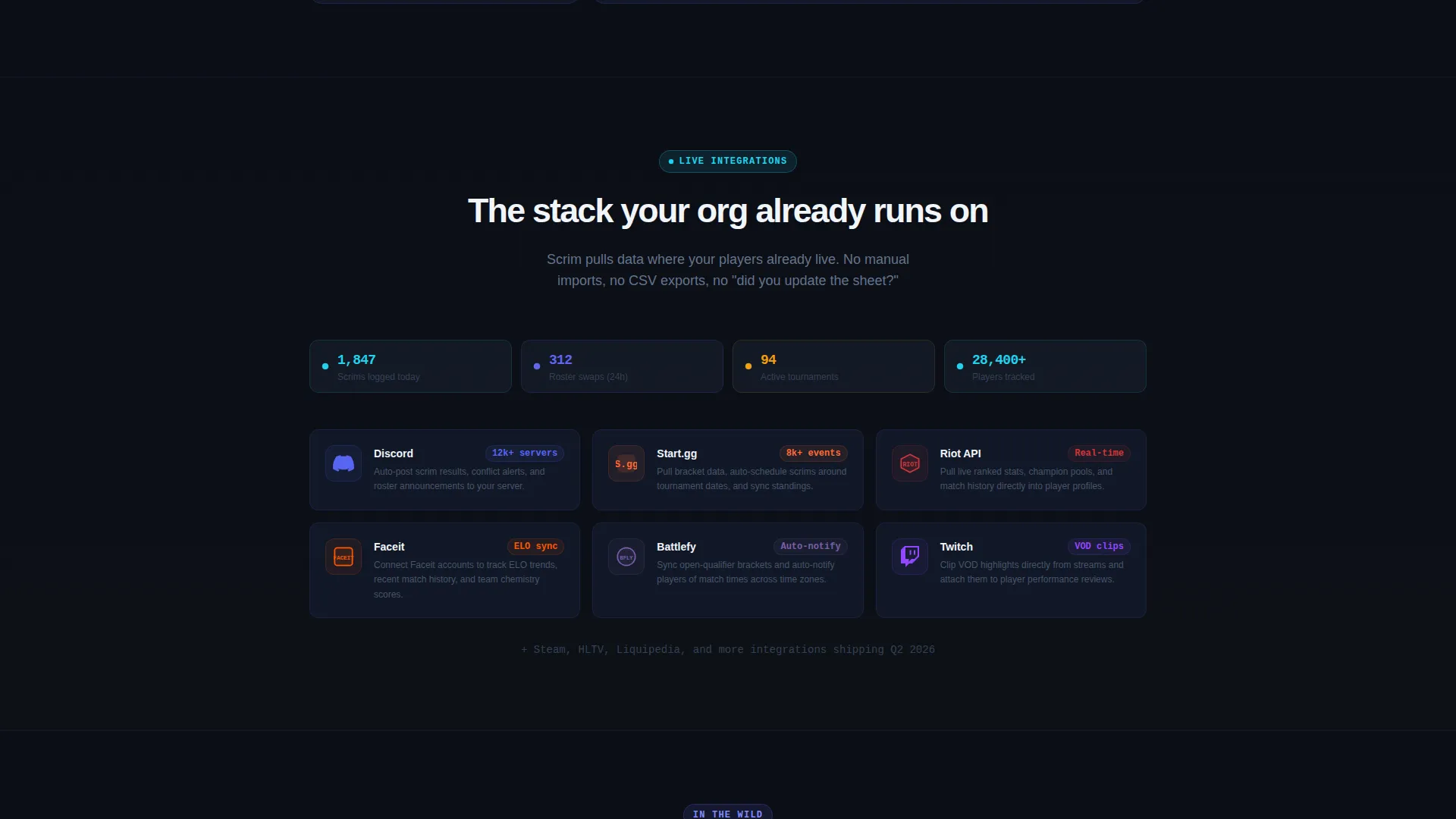 Esports Management Software Landing Page Template