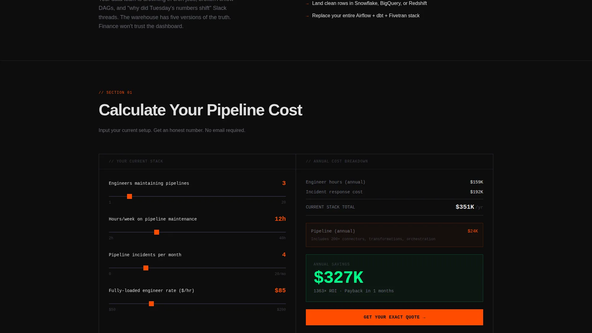 ETL Data Pipeline Landing Page Template