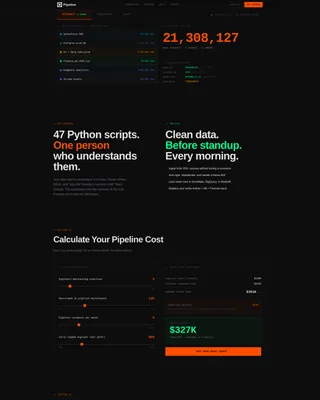 ETL Data Pipeline Landing Page Template