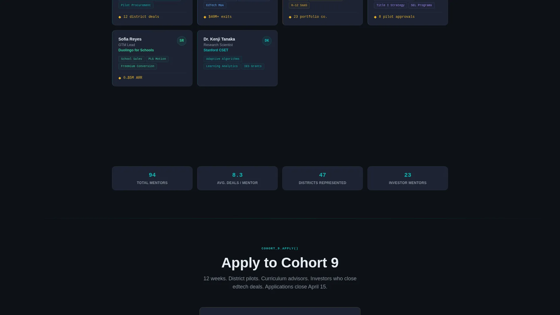 EdTech Startup Accelerator Readiness Calculator Website Template