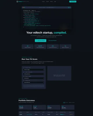 EdTech Startup Accelerator Readiness Calculator Website Template