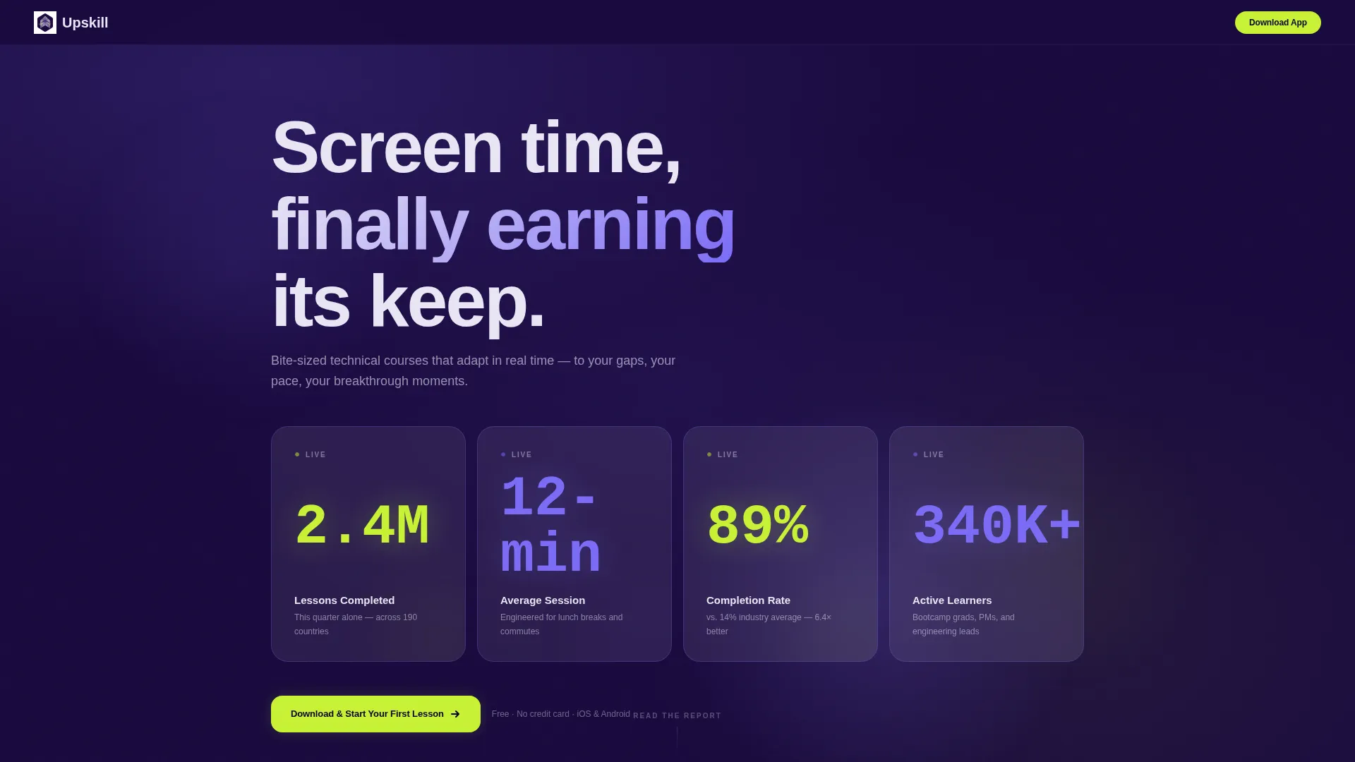 Edtech Landing Page Template for App Downloads