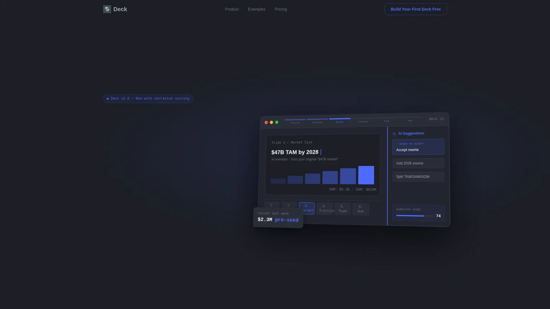 EdTech Pitch Deck Landing Page Template for Founders