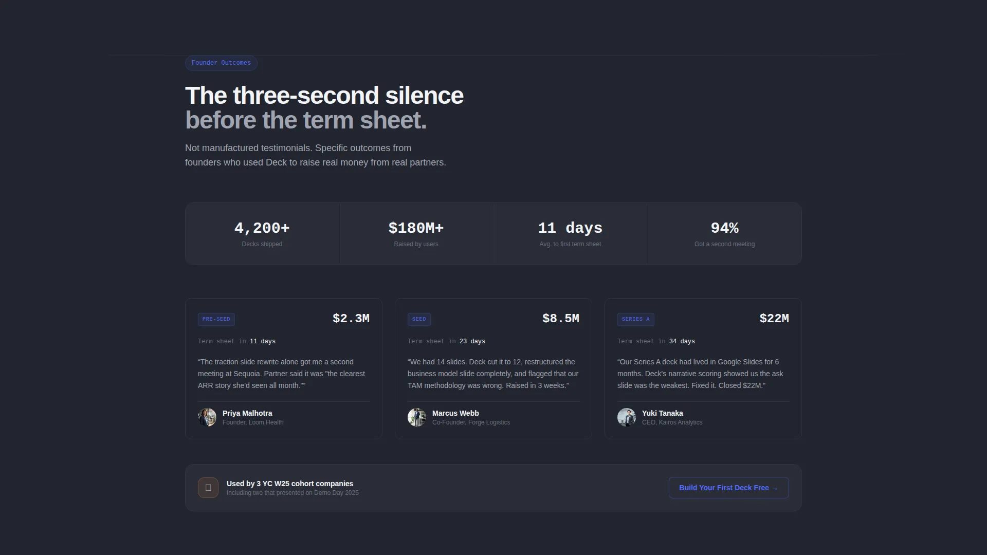 EdTech Pitch Deck Landing Page Template for Founders