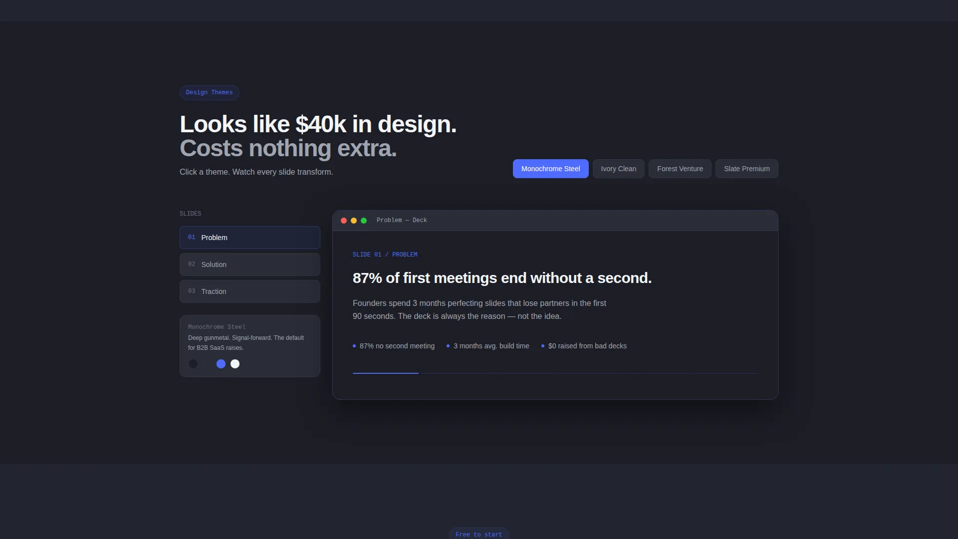 EdTech Pitch Deck Landing Page Template for Founders